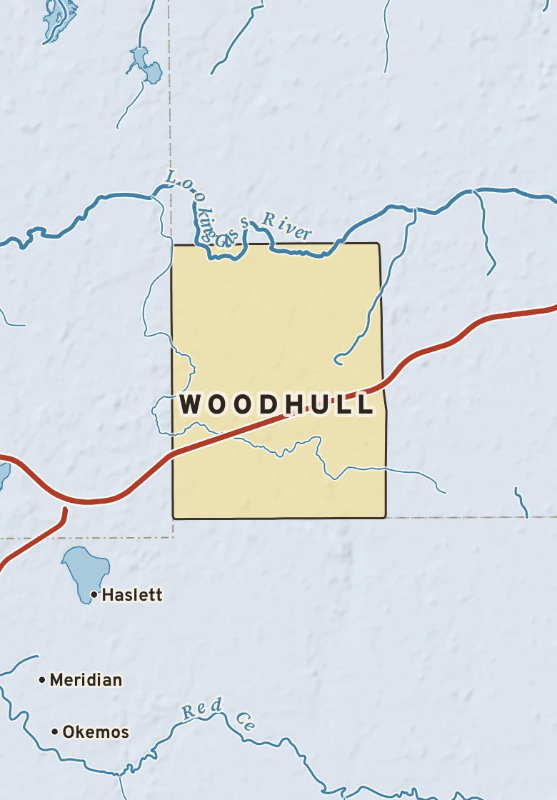 Atlas plate of Woodhull, Michigan.
