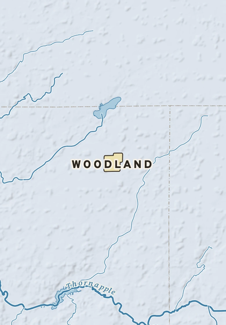 Atlas plate of Woodland, Michigan.