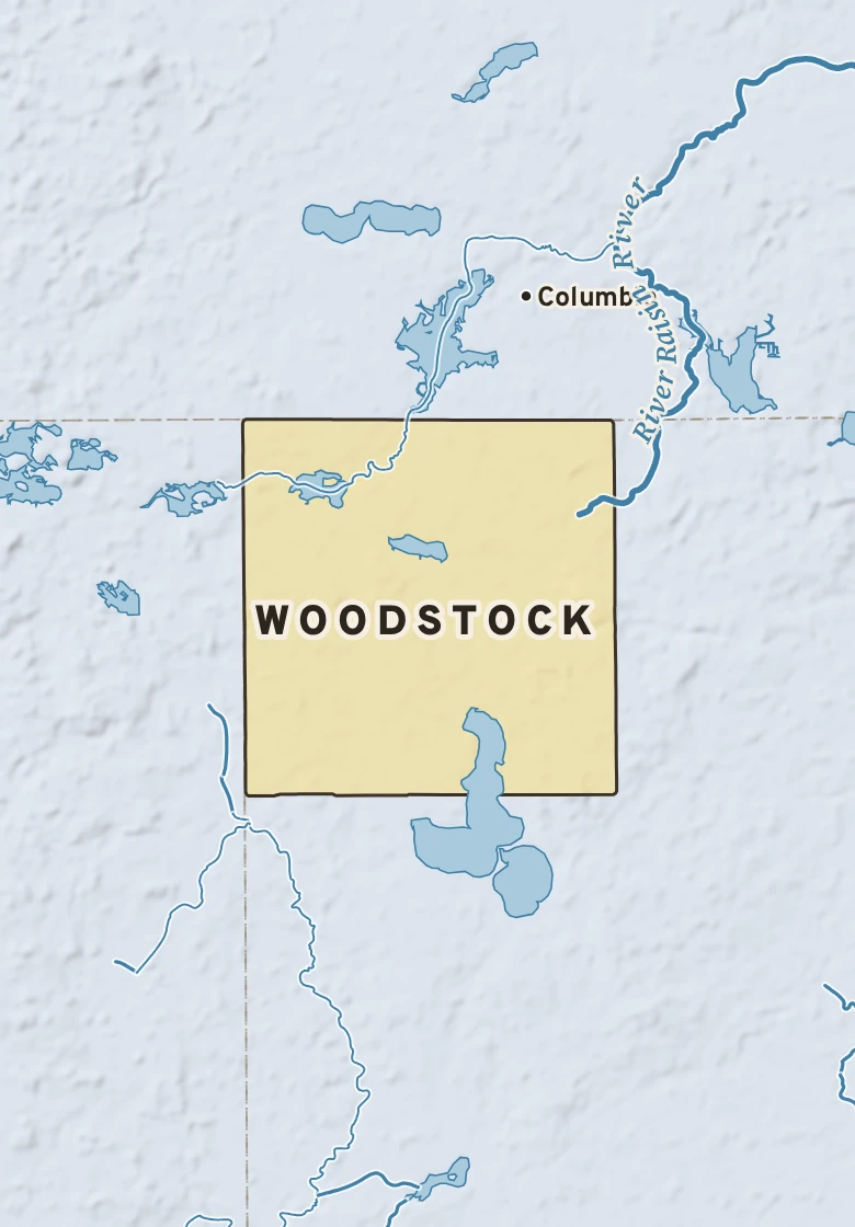 Atlas plate of Woodstock, Michigan.
