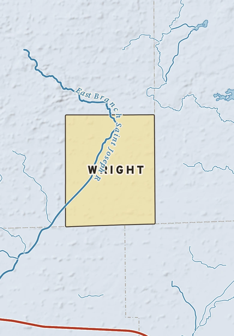 Atlas plate of Wright, Michigan.