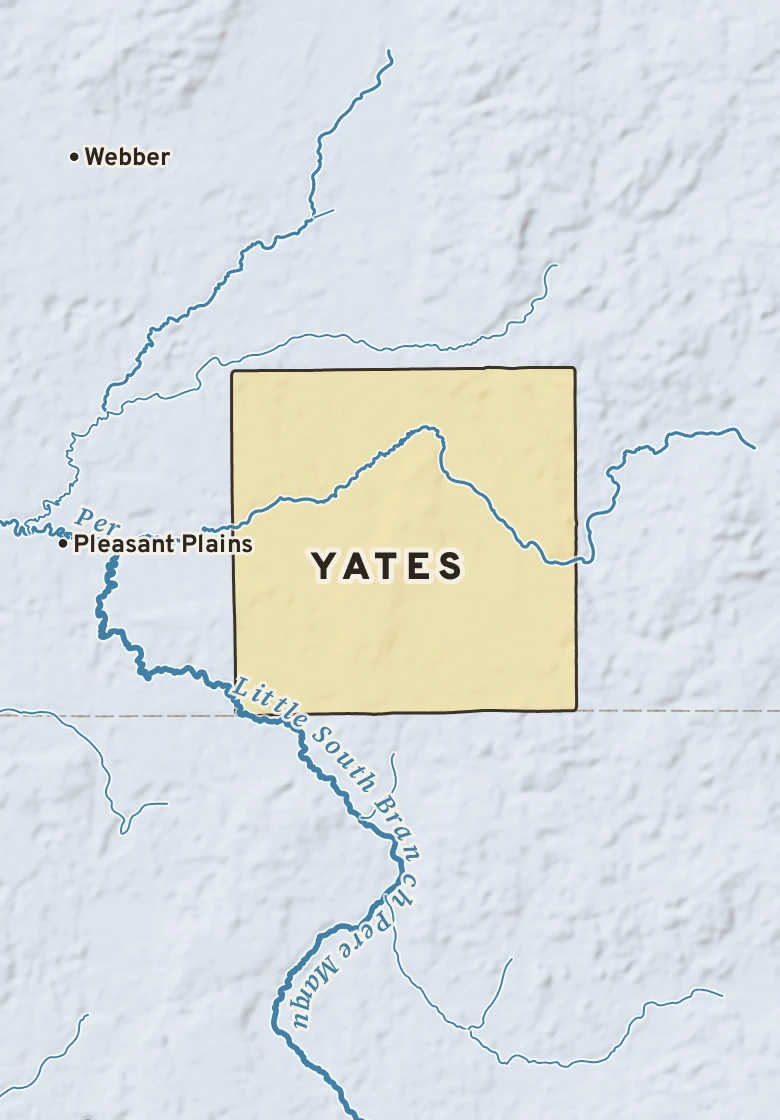 Atlas plate of Yates, Michigan.