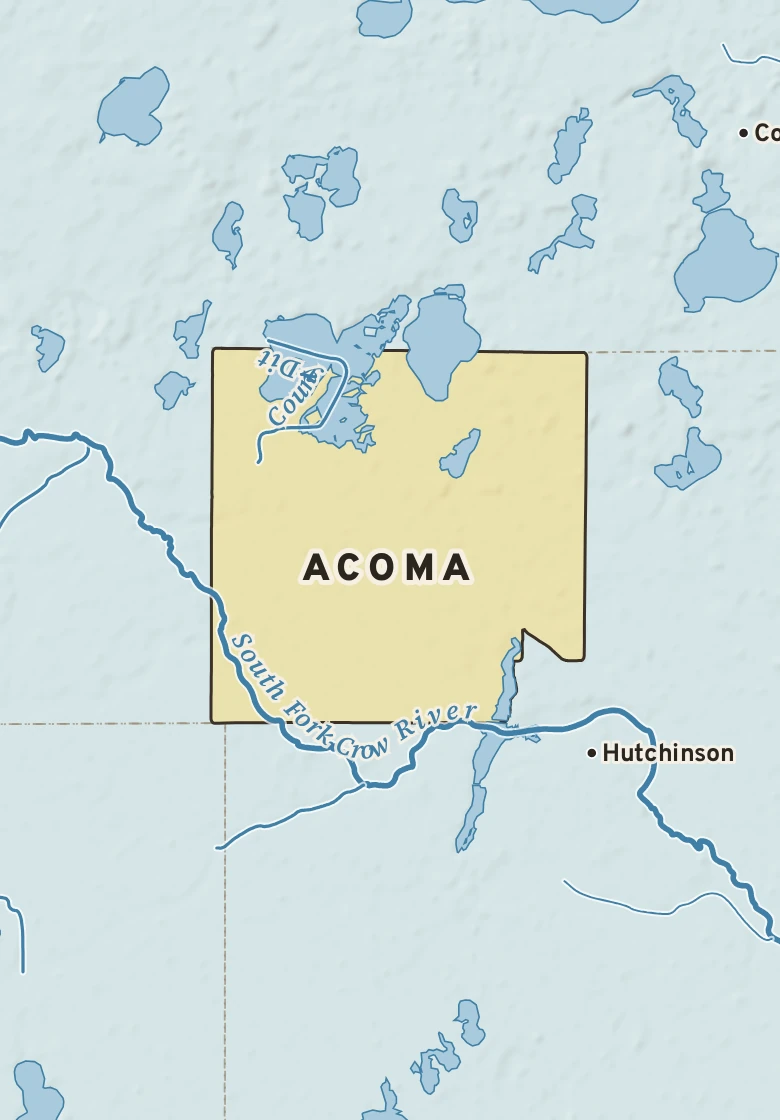 Atlas plate of Acoma, Minnesota.