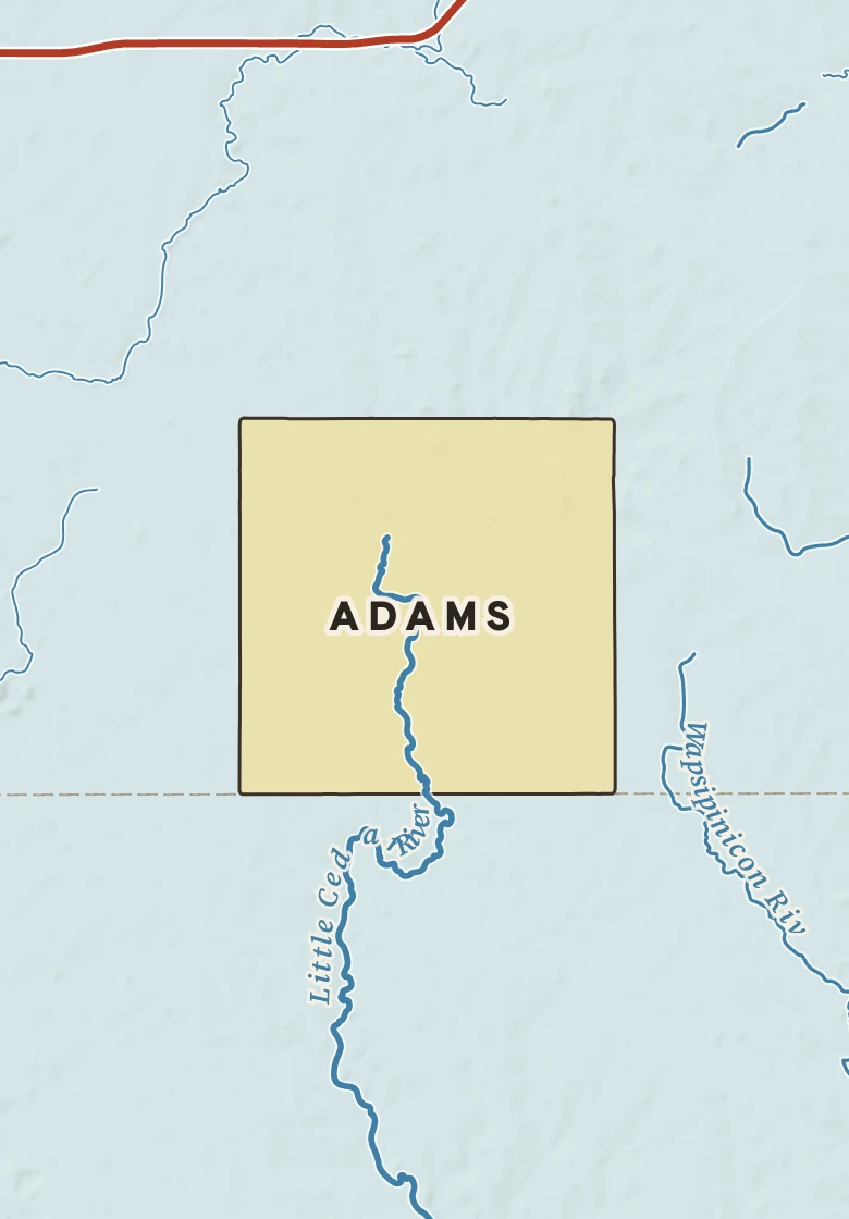 Atlas plate of Adams, Minnesota.