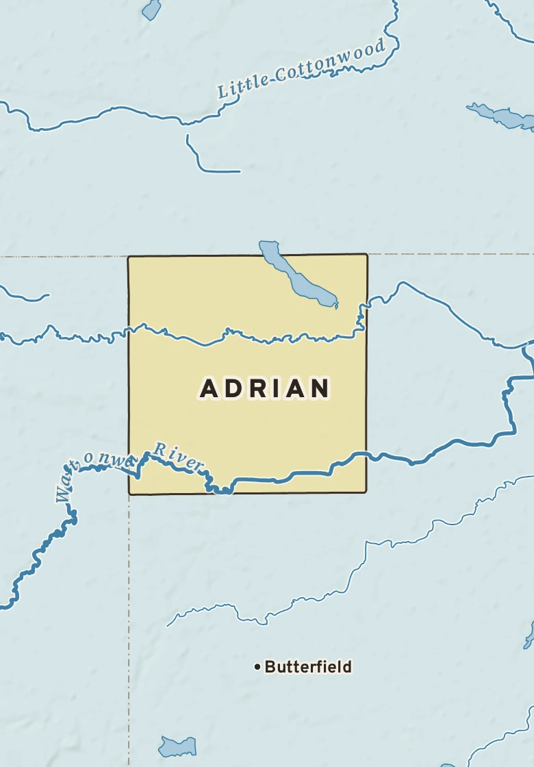 Atlas plate of Adrian, Minnesota.