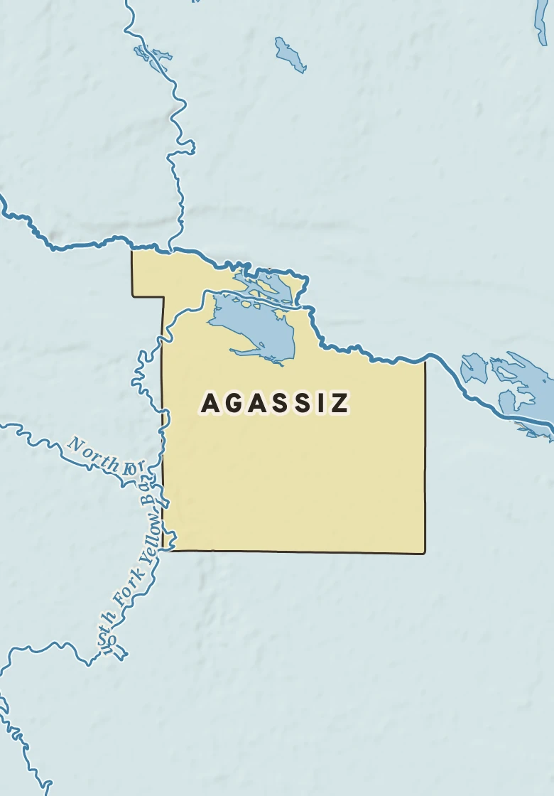 Atlas plate of Agassiz, Minnesota.