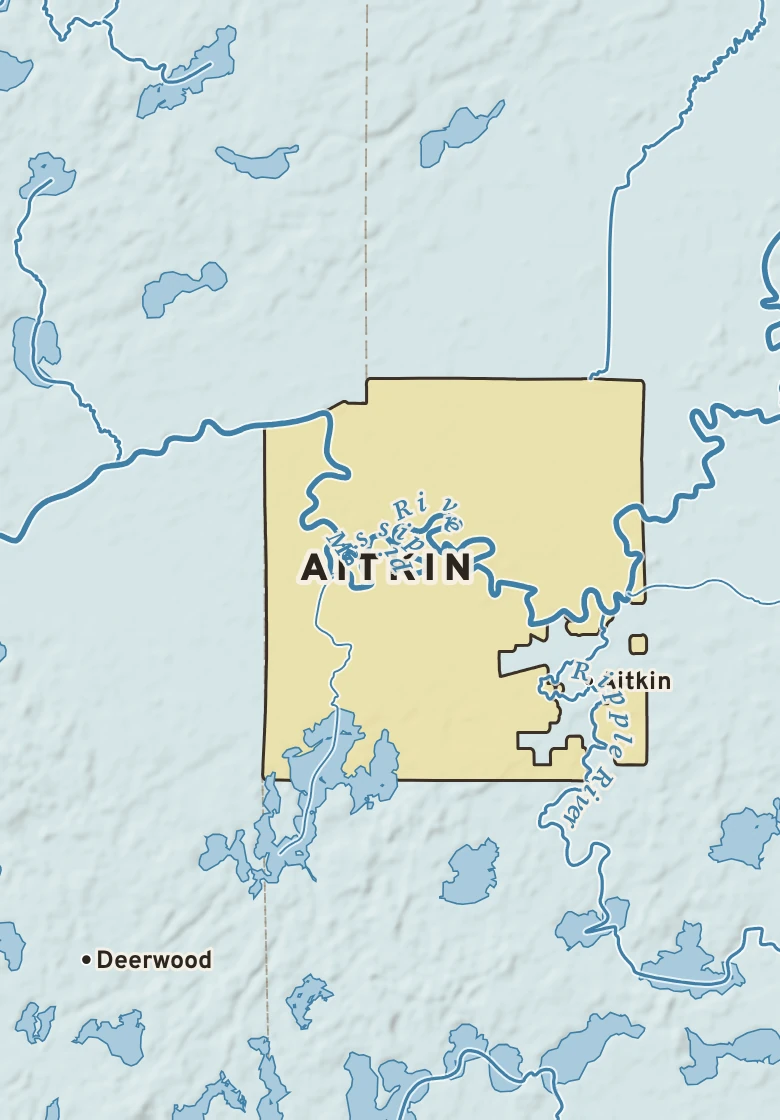 Atlas plate of Aitkin, Minnesota.