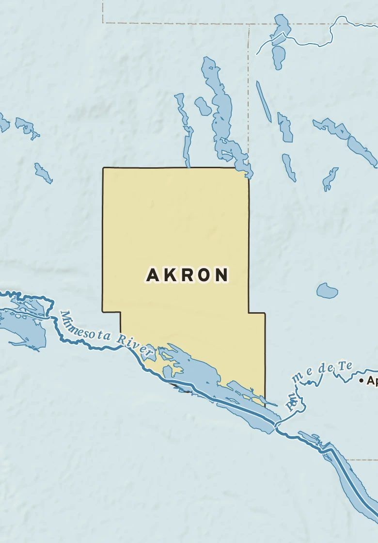Atlas plate of Akron, Minnesota.