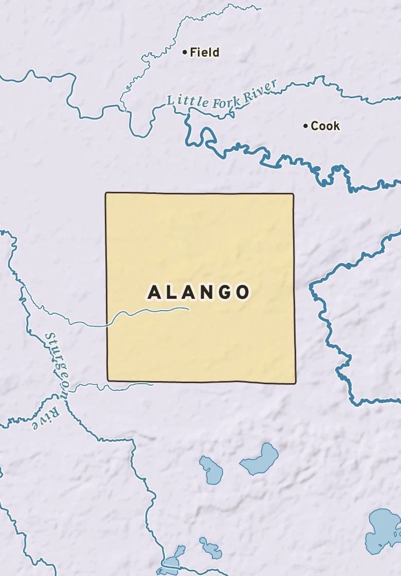 Atlas plate of Alango, Minnesota.
