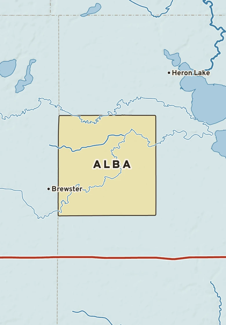 Atlas plate of Alba, Minnesota.