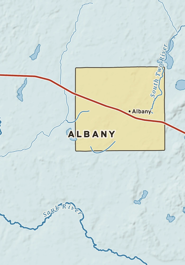 Atlas plate of Albany, Minnesota.