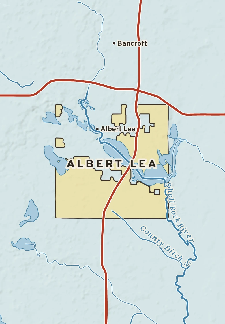 Atlas plate of Albert Lea, Minnesota.