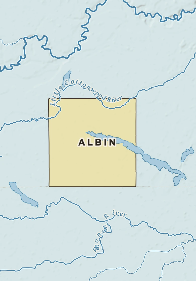 Atlas plate of Albin, Minnesota.