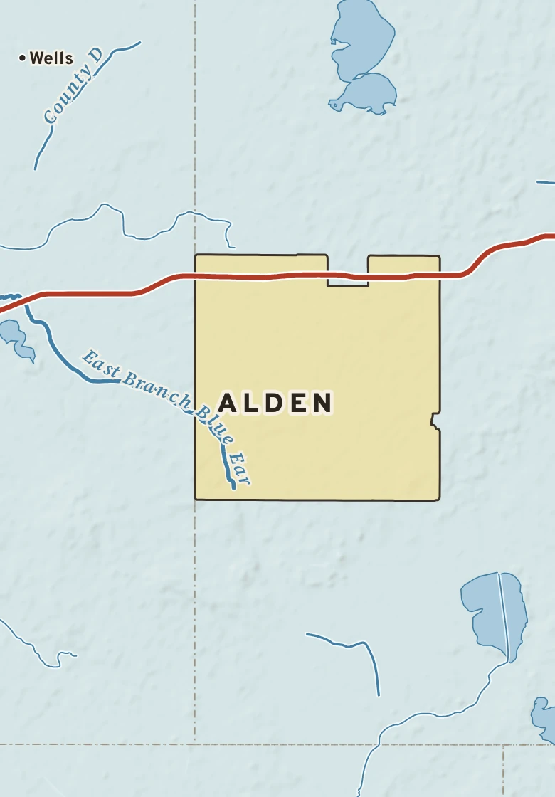 Atlas plate of Alden, Minnesota.