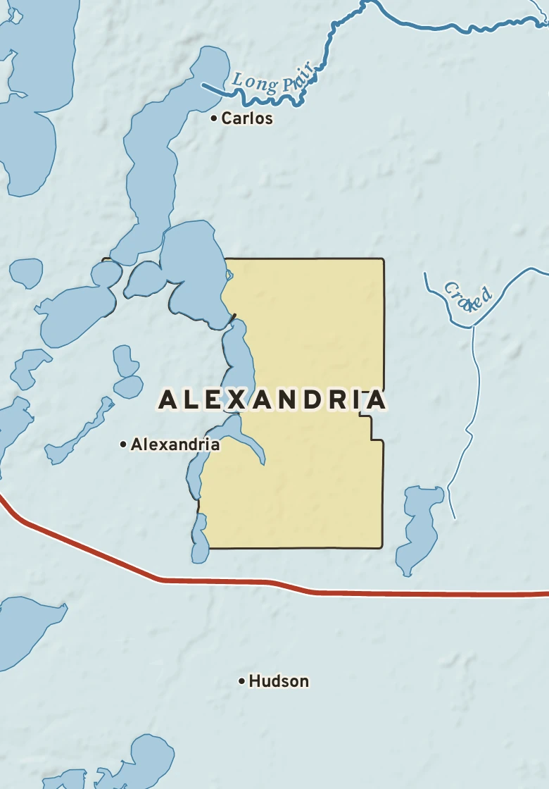 Atlas plate of Alexandria, Minnesota.