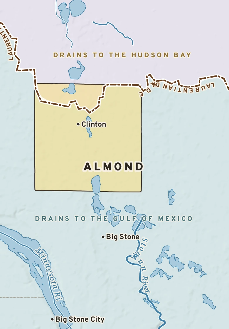 Atlas plate of Almond, Minnesota.