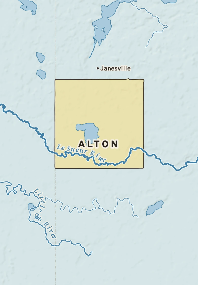Atlas plate of Alton, Minnesota.