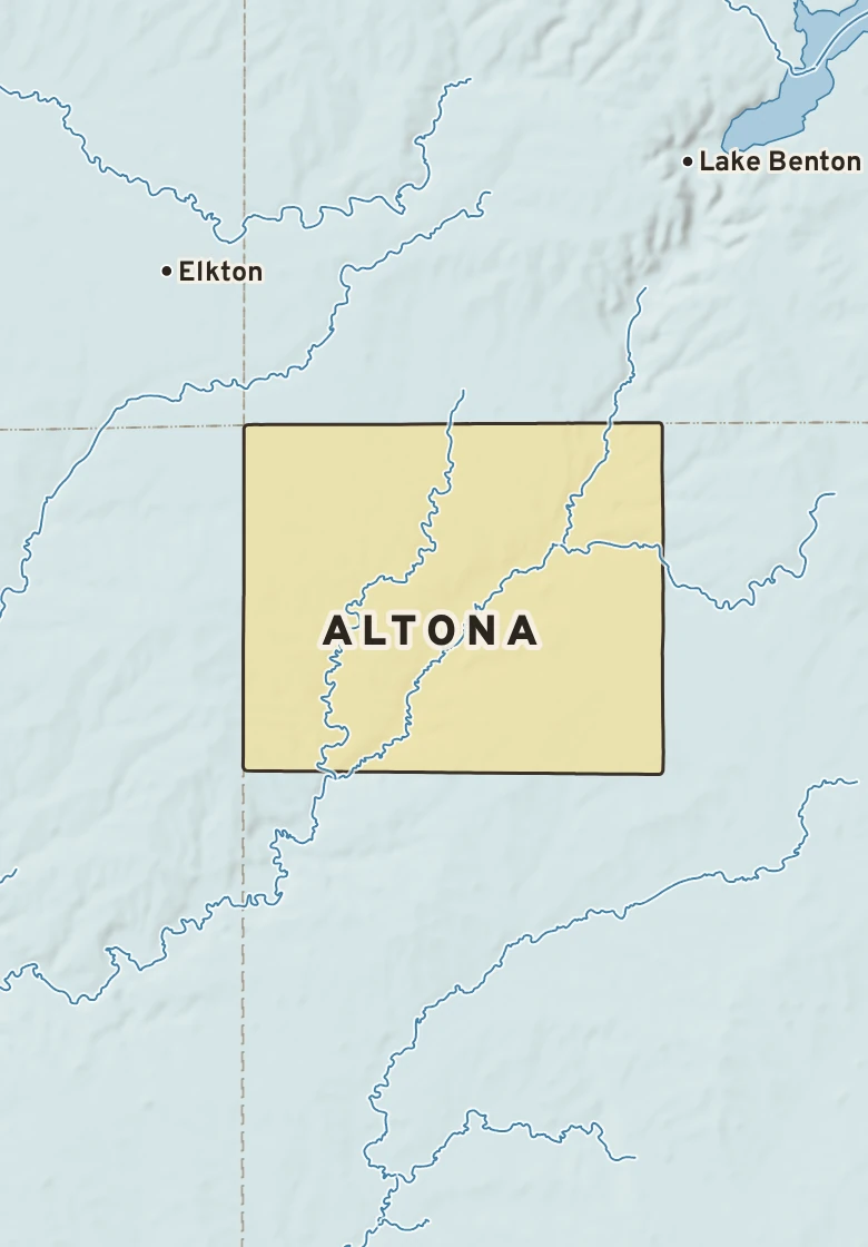 Atlas plate of Altona, Minnesota.