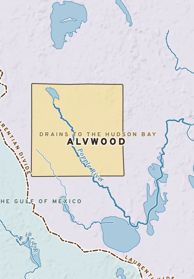 Atlas plate of Alvwood, Minnesota.