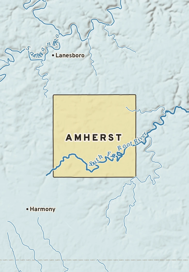 Atlas plate of Amherst, Minnesota.