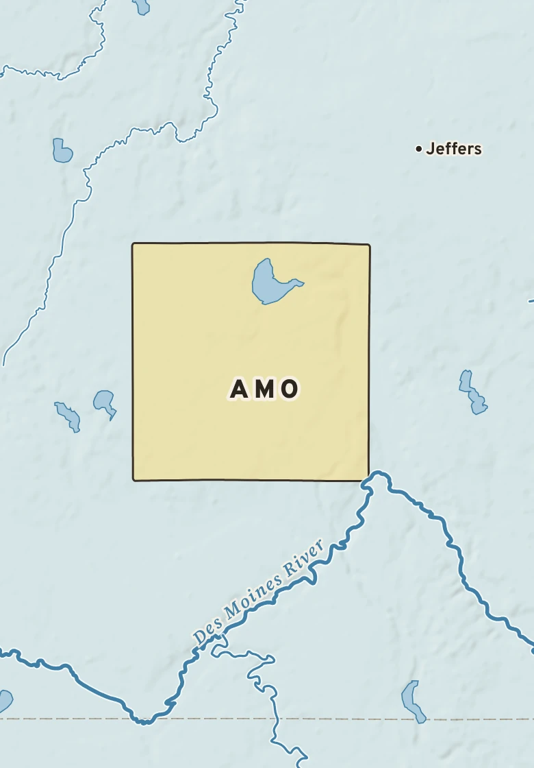 Atlas plate of Amo, Minnesota.