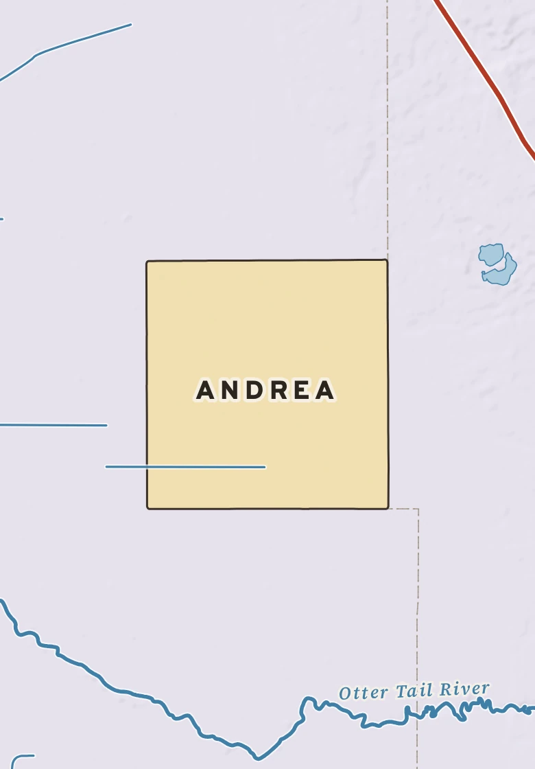 Atlas plate of Andrea, Minnesota.
