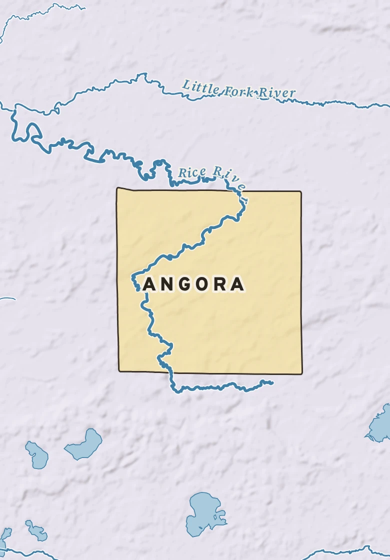 Atlas plate of Angora, Minnesota.