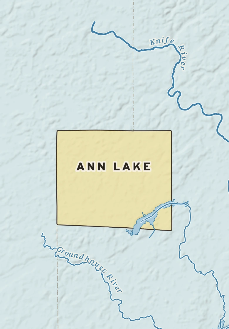 Atlas plate of Ann Lake, Minnesota.