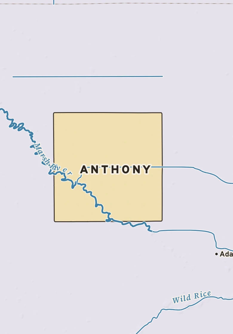 Atlas plate of Anthony, Minnesota.