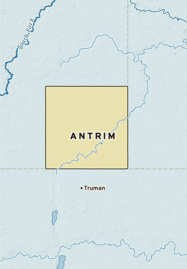 Atlas plate of Antrim, Minnesota.