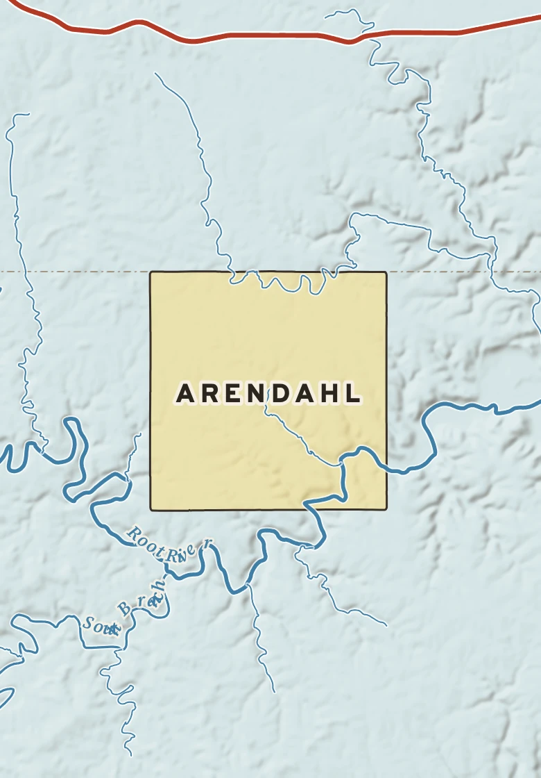 Atlas plate of Arendahl, Minnesota.