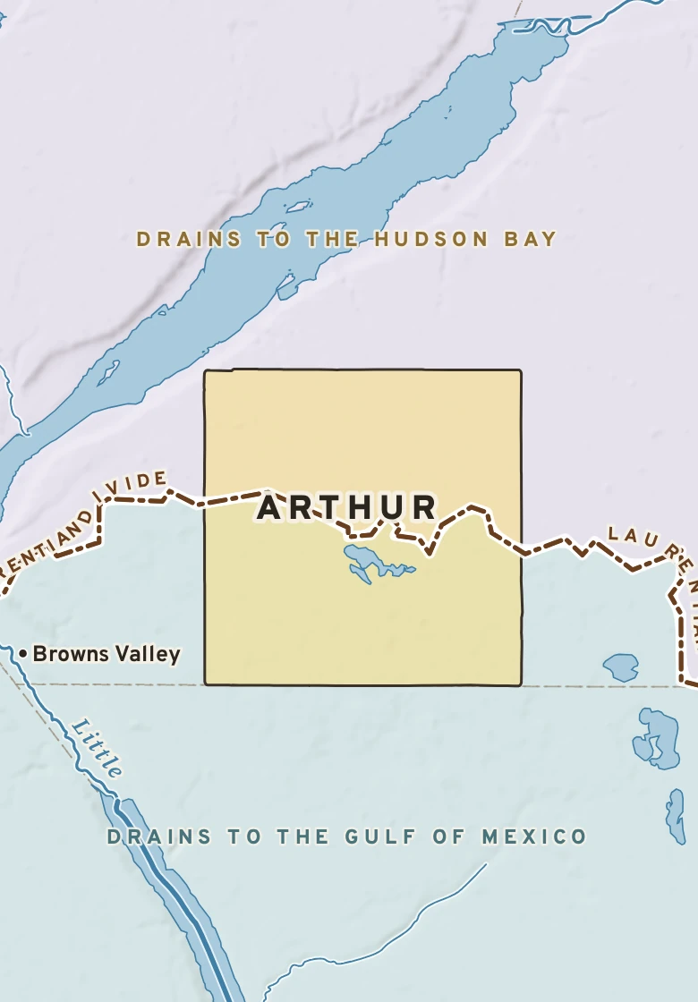 Atlas plate of Arthur, Minnesota.
