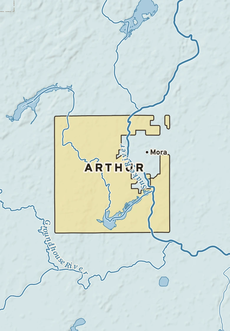 Atlas plate of Arthur, Minnesota.