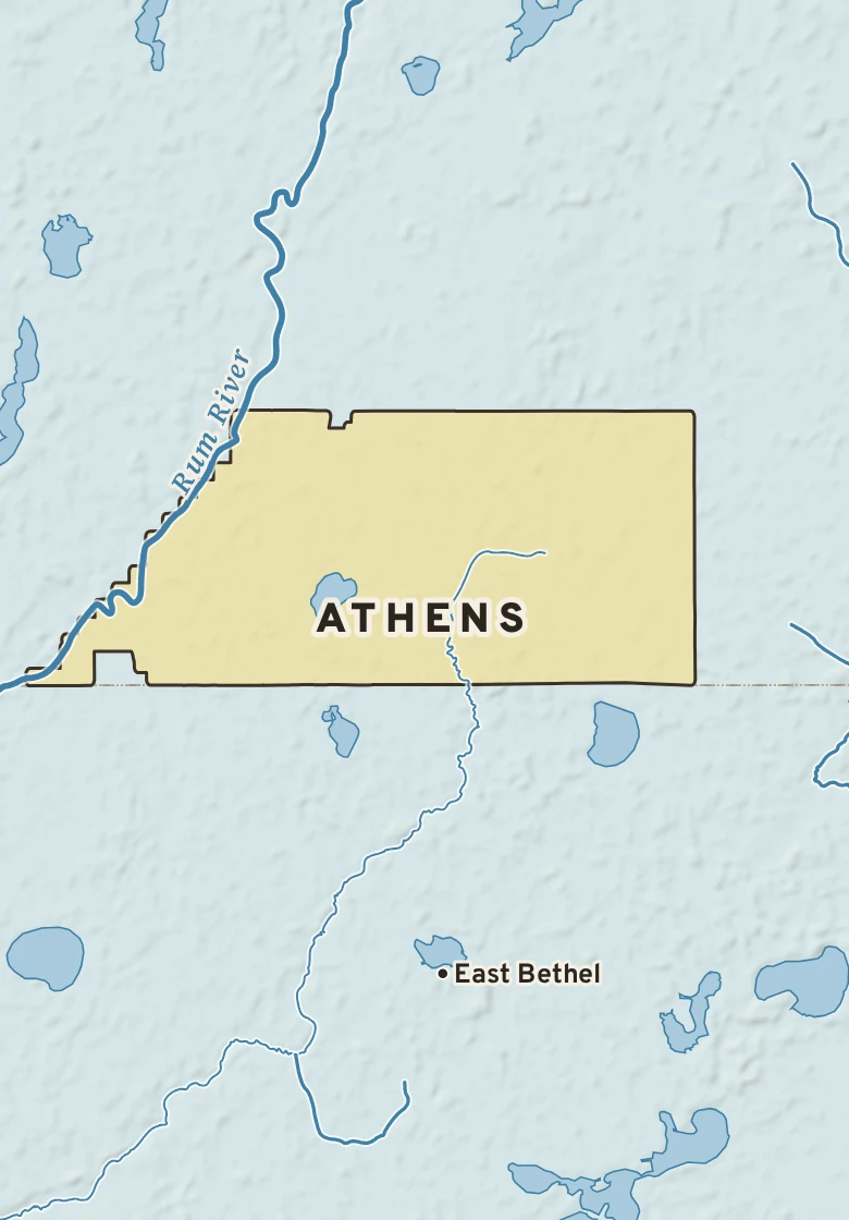 Atlas plate of Athens, Minnesota.