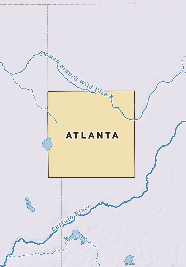 Atlas plate of Atlanta, Minnesota.