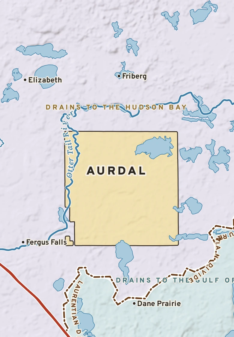 Atlas plate of Aurdal, Minnesota.