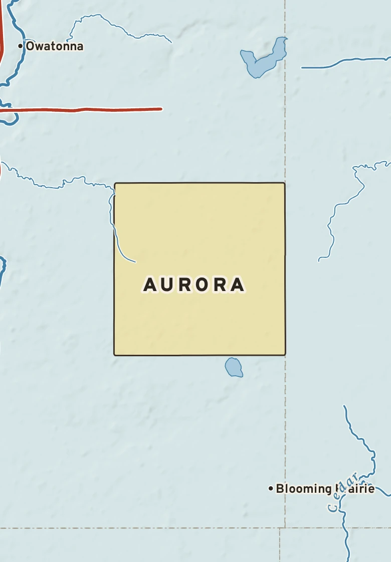 Atlas plate of Aurora, Minnesota.