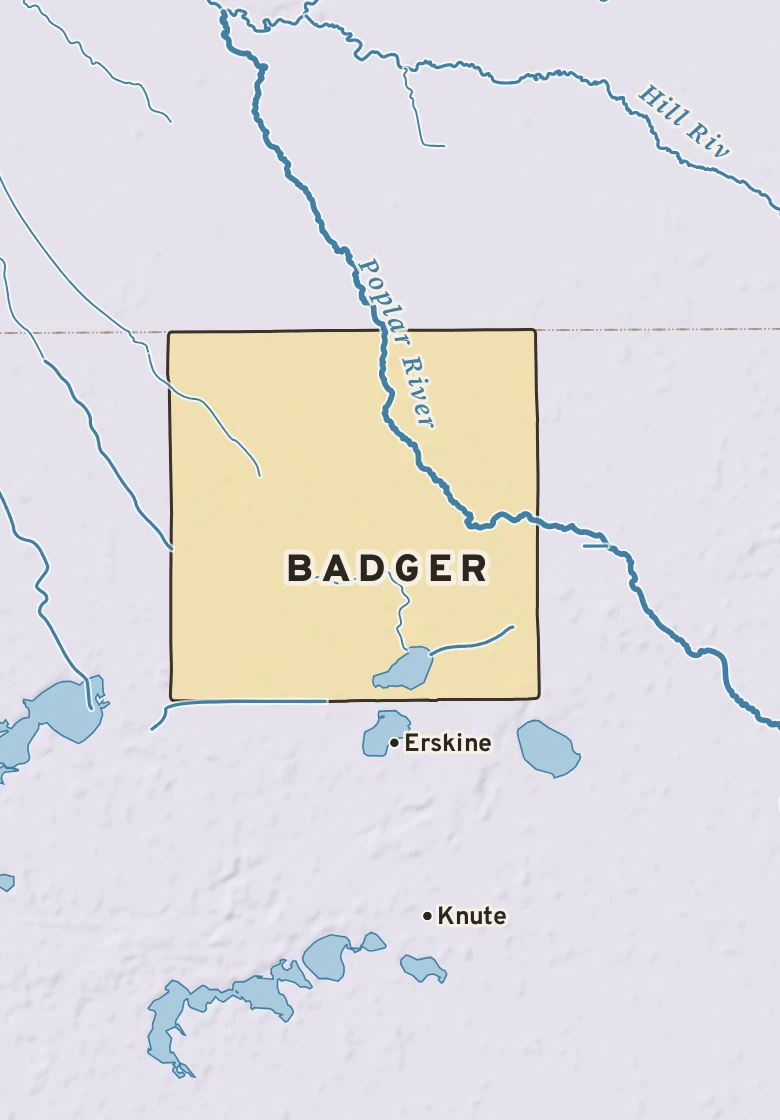 Atlas plate of Badger, Minnesota.