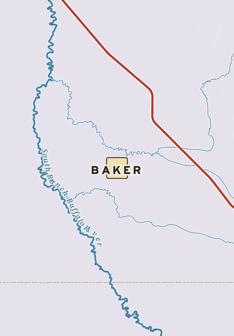 Atlas plate of Baker, Minnesota.