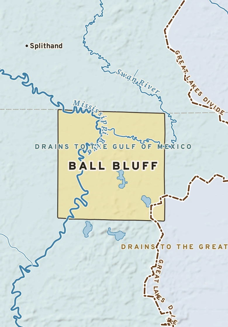 Atlas plate of Ball Bluff, Minnesota.