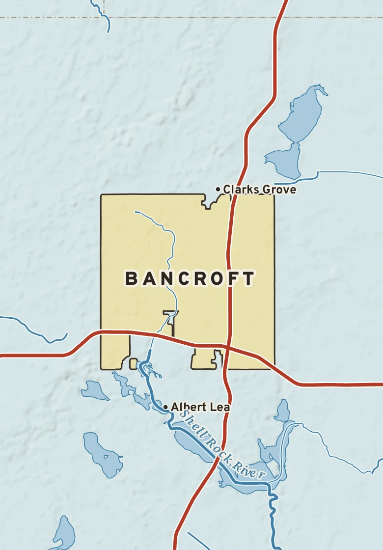 Atlas plate of Bancroft, Minnesota.