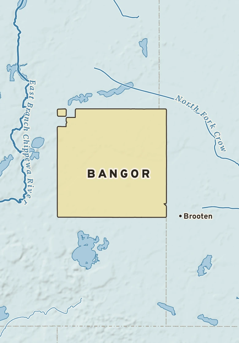 Atlas plate of Bangor, Minnesota.