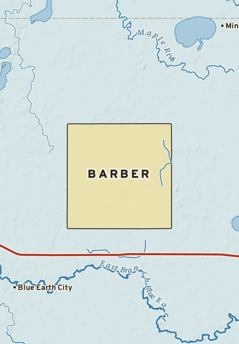 Atlas plate of Barber, Minnesota.