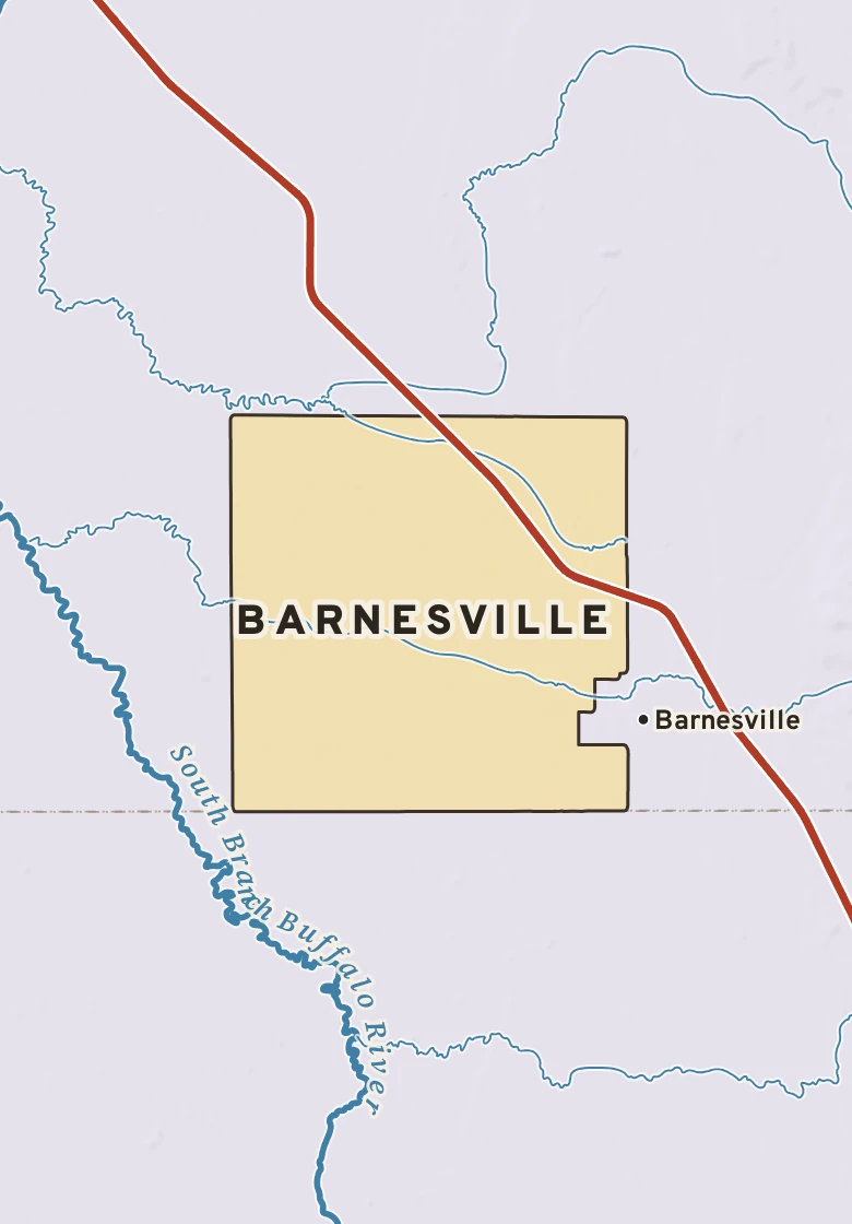 Atlas plate of Barnesville, Minnesota.