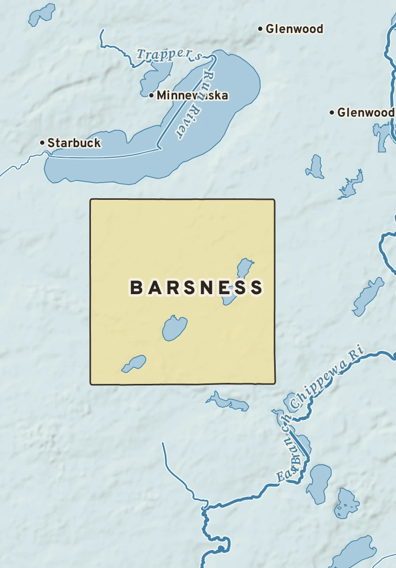 Atlas plate of Barsness, Minnesota.