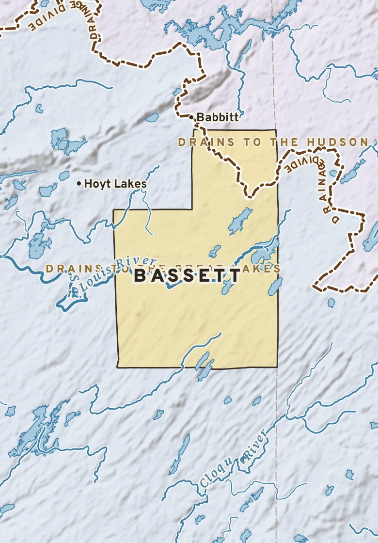 Atlas plate of Bassett, Minnesota.