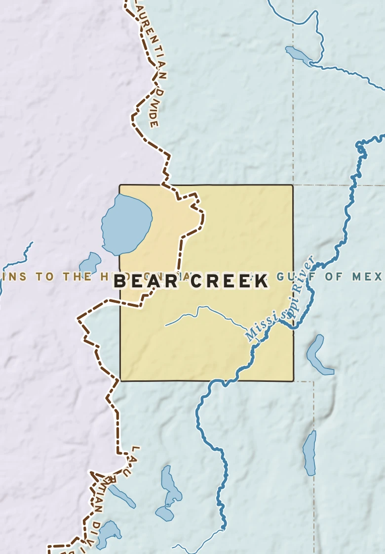 Atlas plate of Bear Creek, Minnesota.