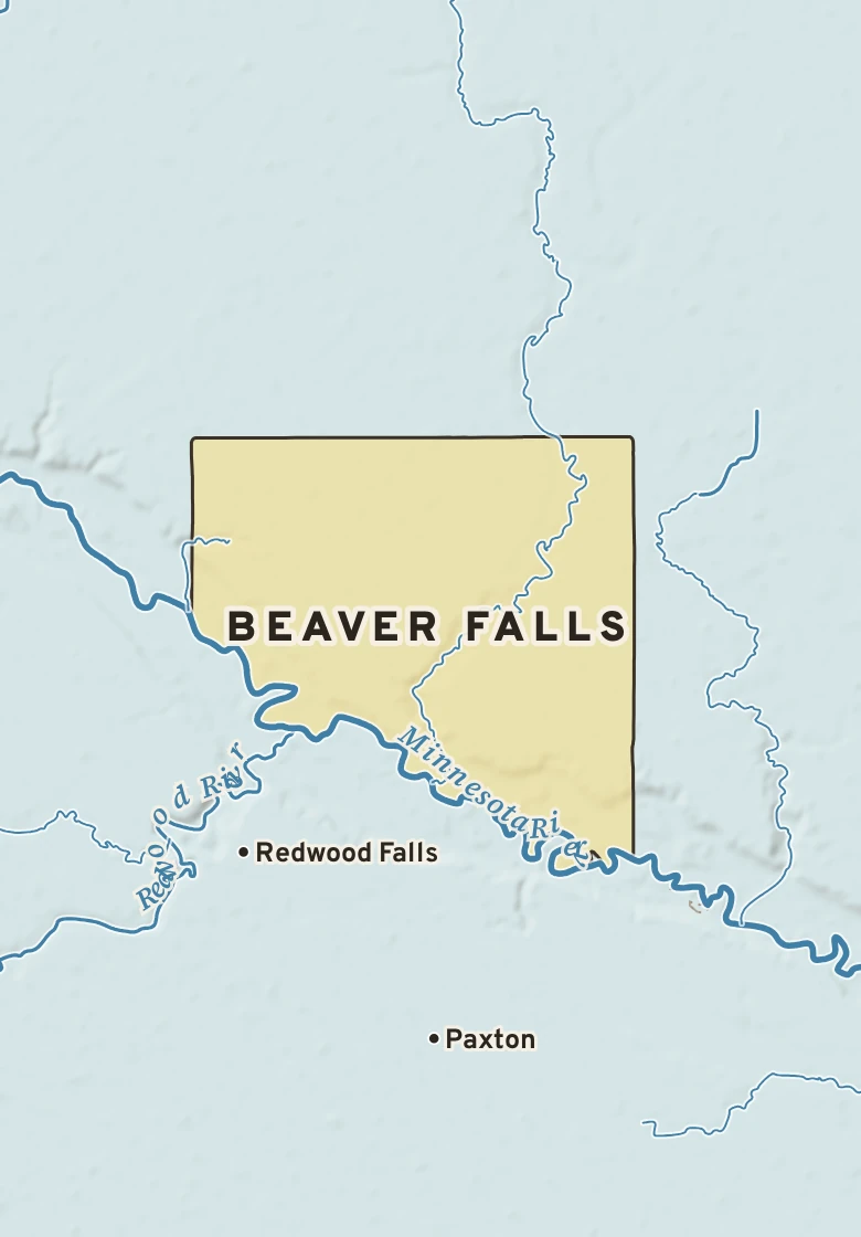 Atlas plate of Beaver Falls, Minnesota.
