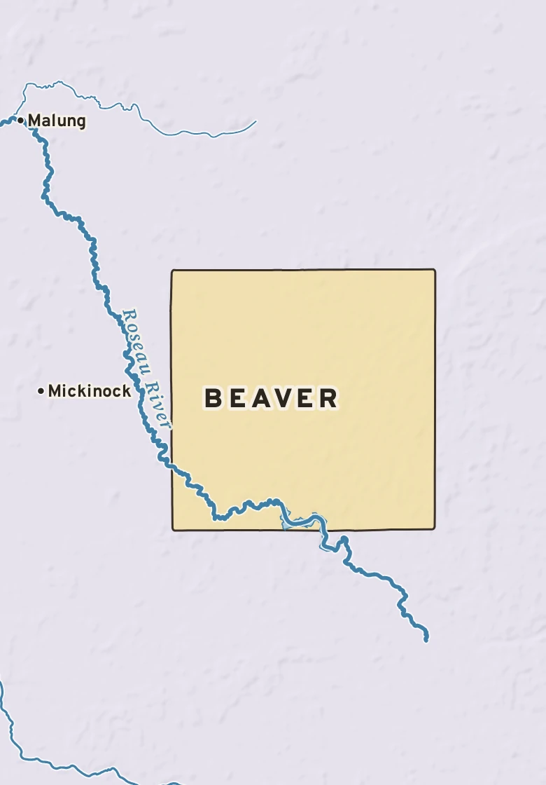 Atlas plate of Beaver, Minnesota.