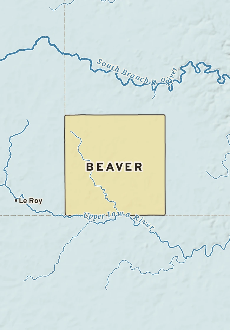 Atlas plate of Beaver, Minnesota.