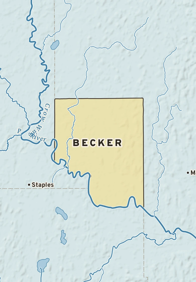 Atlas plate of Becker, Minnesota.